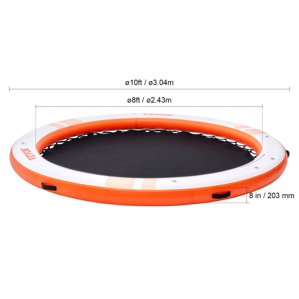 Succebuy Inflatable Floating Dock 10X8Ft Non-Slip Water Detachable Ladder Portable Carrying Bag Floating Platform Island Raft