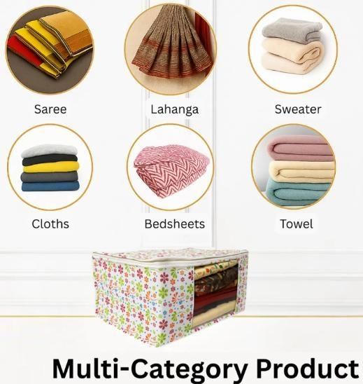 High Quality Flower Printed Saree Cover