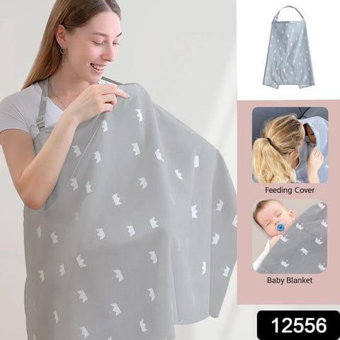 Breathable Soft Cotton Feeding Apron For Feeding Moms (Assorted Design & Colors)