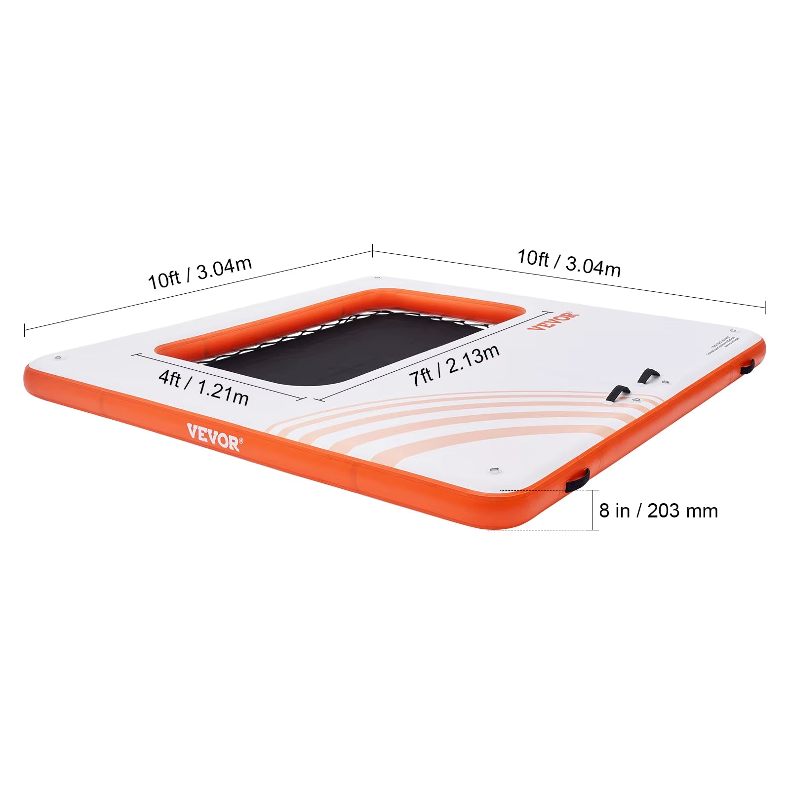 Succebuy Inflatable Floating Dock 10X8Ft Non-Slip Water Detachable Ladder Portable Carrying Bag Floating Platform Island Raft