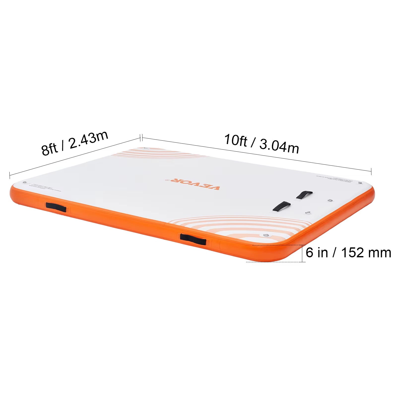 Succebuy Inflatable Floating Dock 10X8Ft Non-Slip Water Detachable Ladder Portable Carrying Bag Floating Platform Island Raft