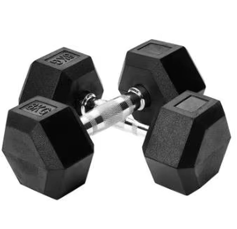 1-10Kg Hex Dumbbell Custom Heavy Solid Cast Iron Fitness Free Weights Hex Dumbbells for Home Use