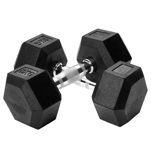 1-10Kg Hex Dumbbell Custom Heavy Solid Cast Iron Fitness Free Weights Hex Dumbbells for Home Use